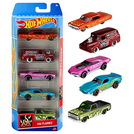 $5.62 - Hot Wheels Cars, 5-Pack of Die-Cast Toy Cars or Trucks in 1:64 Scale (Styles & Colors May Vary, Items May Not Be Pictured)