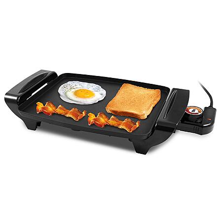 Elite Gourmet EGR-2722B Electric 10.5" x 8.5" Griddle, Black - $22.94 AC YMMV