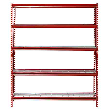 5-Tier Muscle Rack Steel Shelving Storage Rack (60"W x 24"D x 72"H) $60.80 + Free S&H