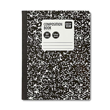 80-Sheet Pen+Gear College Ruled Composition Book (Marble, 7.5" x 9.75") $0.40 + Free Pickup