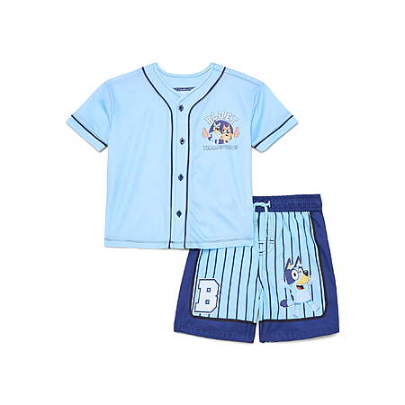 Character Toddler Boy Jersey Rash Guard & Swim Trunk Swim Set $7.50
