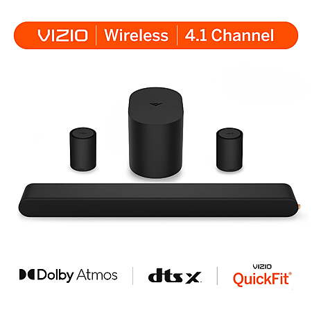 VIZIO 4.1 Soundbar with Dolby Atmos, Wireless Surround Speakers & Compact Subwoofer