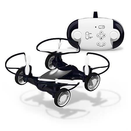 Sharper Image Fly+Drive Dual-Function Vehicle Drone, Black 5.5 in x 5.51 in - $20