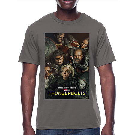 Thunderbolts Men's Graphic Tee Shirt (Group Poster, Select Sizes)