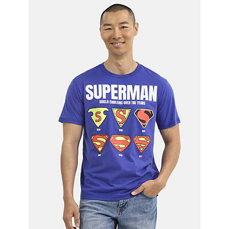 Superman, Men's & Big Men's Graphic T-Shirts, Super Logos, Sizes S-3XL