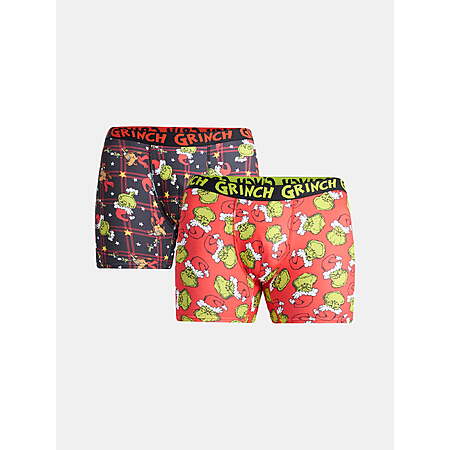 Dr. Seuss The Grinch Men’s Boxer Briefs, 2-Pack, Sizes S-XL