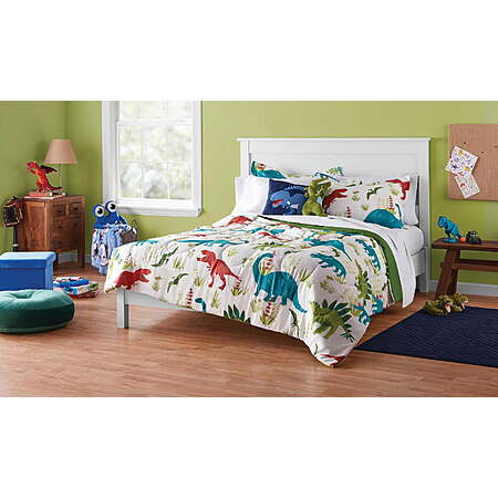 Your Zone 7-Piece Reversible Dinosaur Bed-in-a-Bag Bedding Set, Full