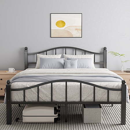 Metal Bed Frame, Noise-Free Design & Underbed Storage - Queen/$87.99, Full/$78.99, or Twin/$64.99 + free delivery