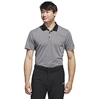 adidas Men's Performance Heathered Polo Shirt (Large Only, Black)