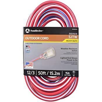 Southwire 02548-USA1 50-Foot Contractor Grade 12/3 with Lighted End - Prime FS - $27.76
