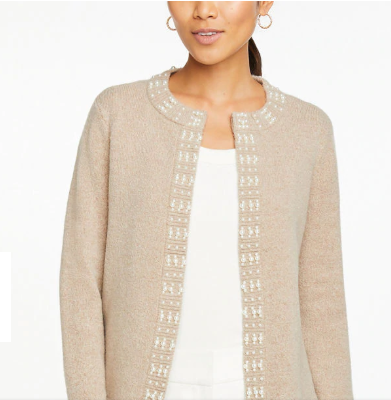 Pearlized Open Cardigan for $29.99 @anntaylor.com