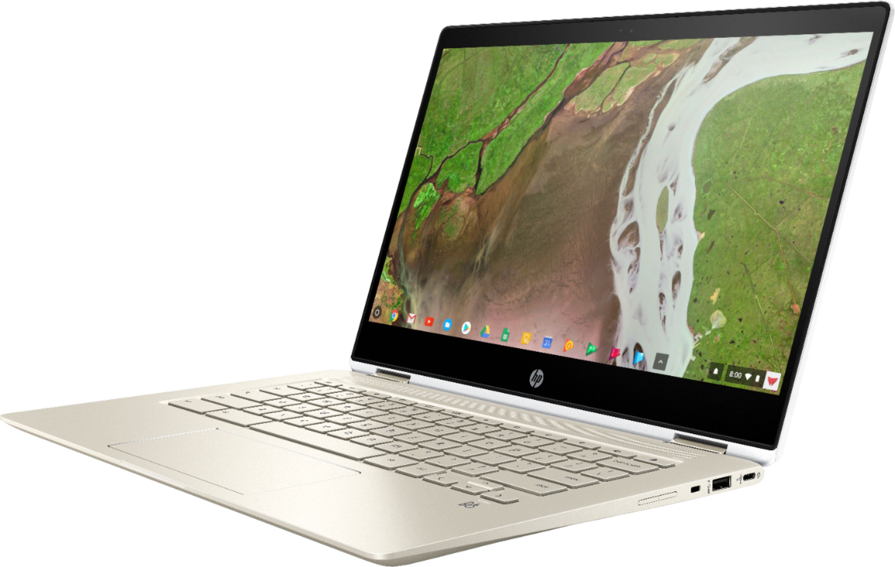 HP - 2-in-1 14" Touch-Screen Chromebook - Intel Core i5-8250U - 8GB Memory - 64GB eMMC Flash Memory - White, Gold $399