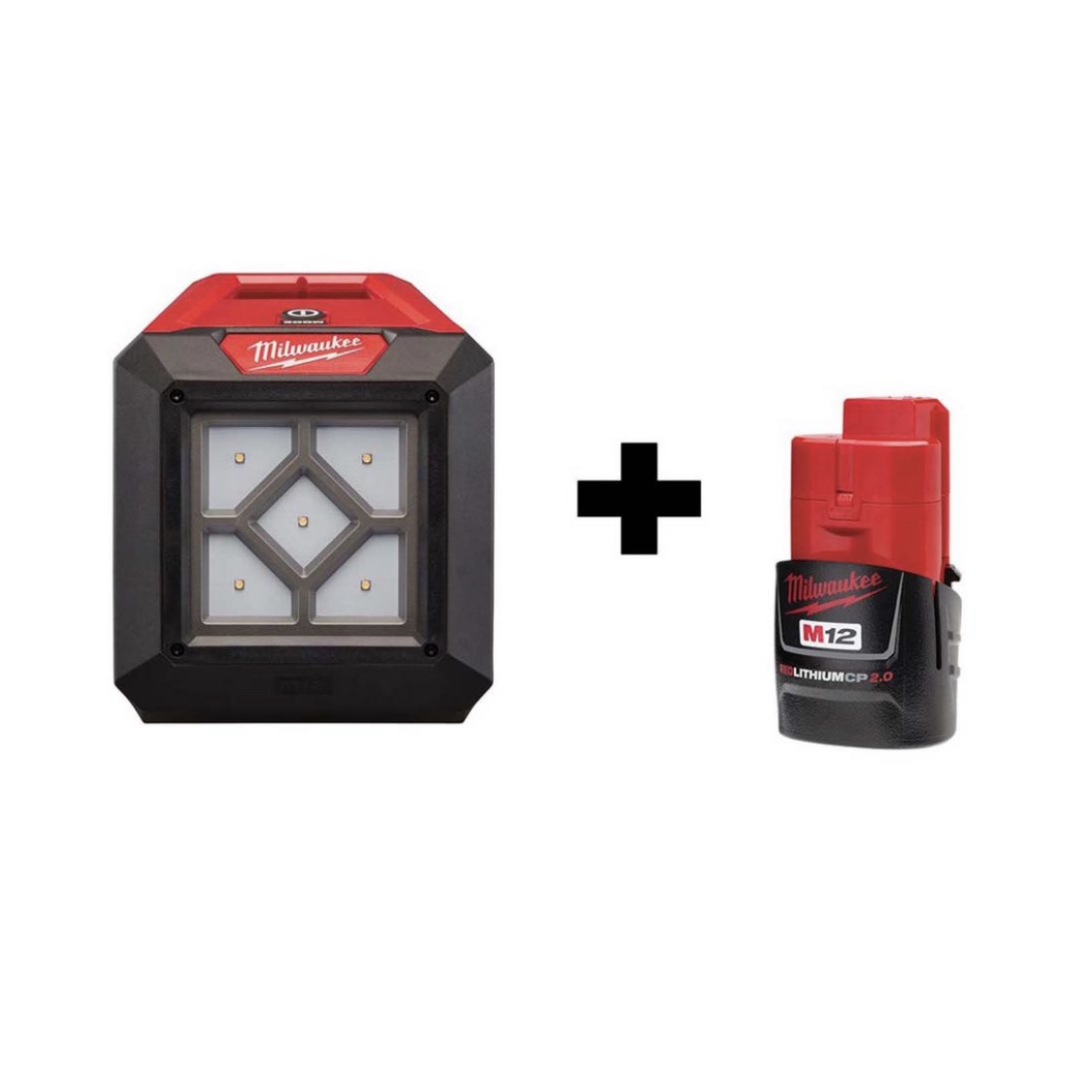 Milwaukee M12 1000 lumen LED plus free M12 2.0Ah Battery