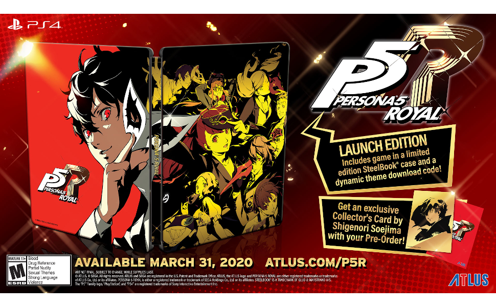 Persona 5 Royal: Steelbook Launch edition preorder (ps4) $49.94 @amz