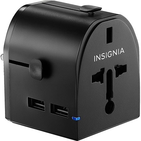 Insignia™ All-in-One Travel Adapter with 2 USB Ports