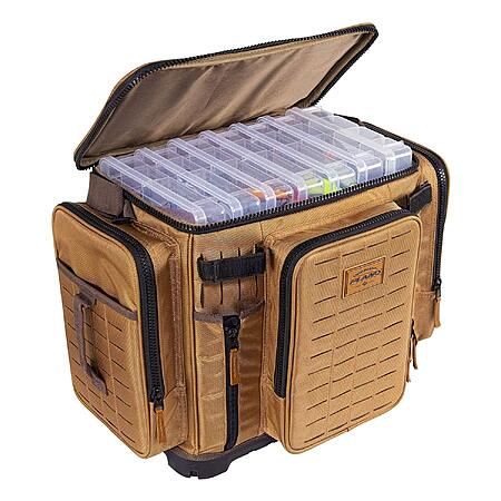 Plano Guide Series 3700 XL Tackle Bag, Beige 1680 Denier Fabric with Waterproof Base, Includes 10 StowAway Utility Organization Boxes, Large Premium Fishing Storage - $106.75 + FS
