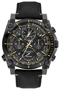73% Sale on Bulova Precisionist Men's Quartz Black Nylon Strap 46mm Watch + Free Shipping $229.99