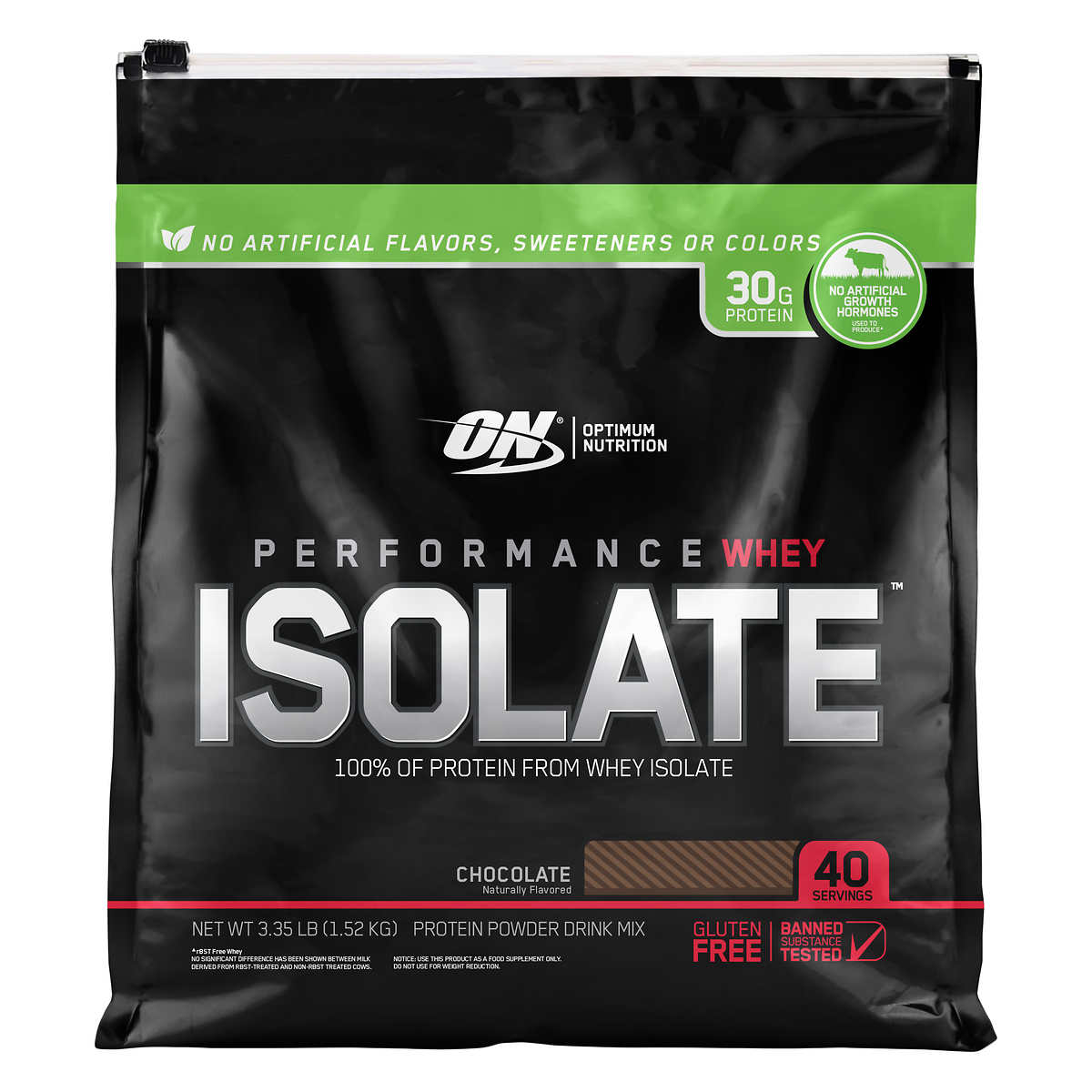 Optimum Nutrition Performance Whey Isolate, 3.35 lbs Costco $29.99 Online, $21.99 Warehouse