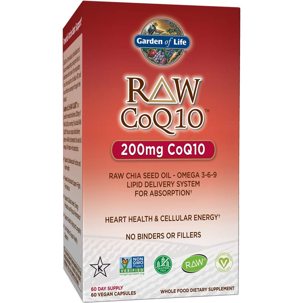 Garden of Life Vegetarian Omega 3 6 9 Supplement - Raw CoQ10 Chia Seed Oil Whole Food Nutrition with Antioxidant Support, 60 Capsules $15.65