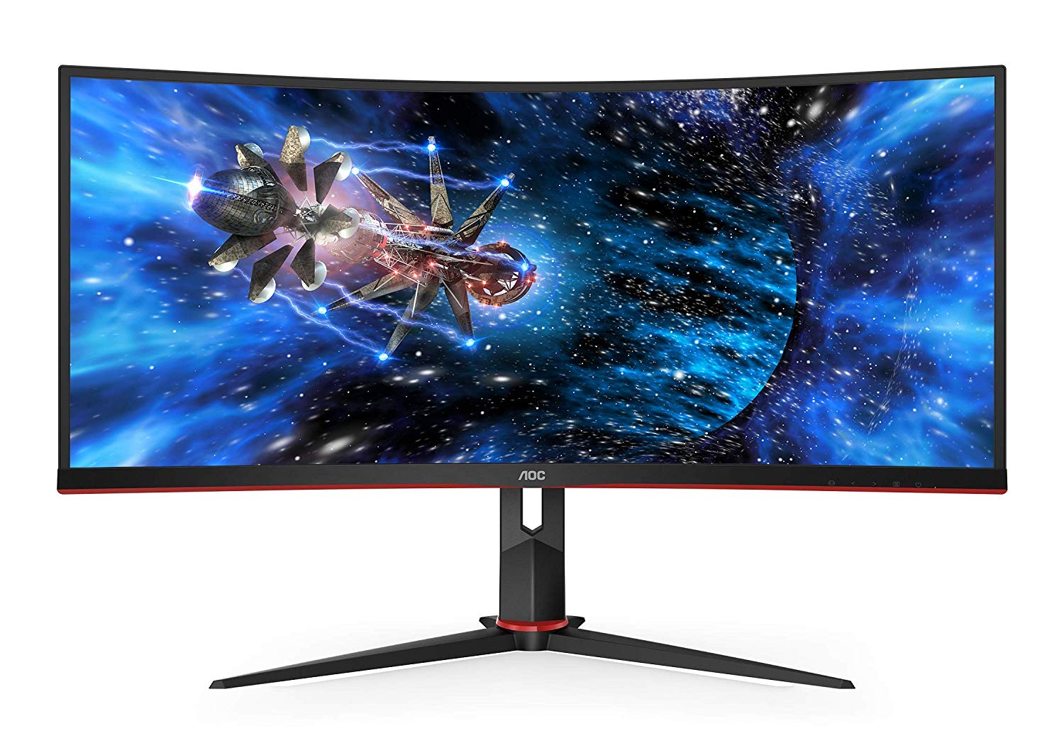 AOC CU34G2X 34" Curved Frameless UltraWide QHD 3440x1440, VA Panel, 1ms 144Hz Freesync Monitor $450