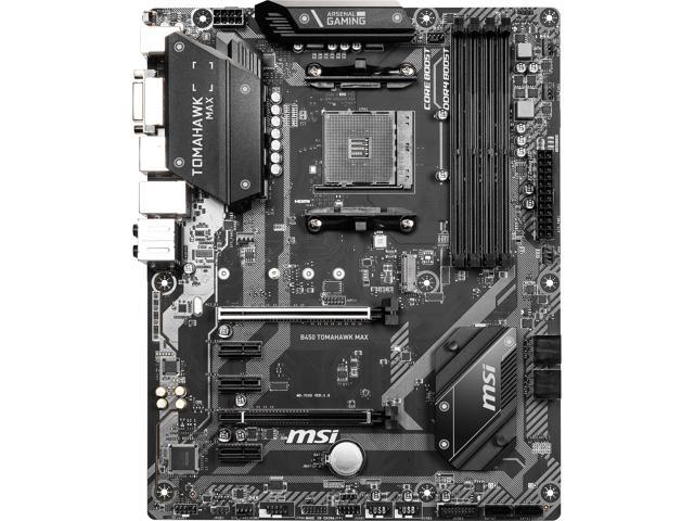 MSI B450 TOMAHAWK MAX AM4 AMD B450 SATA 6Gb/s ATX AMD Motherboard $115