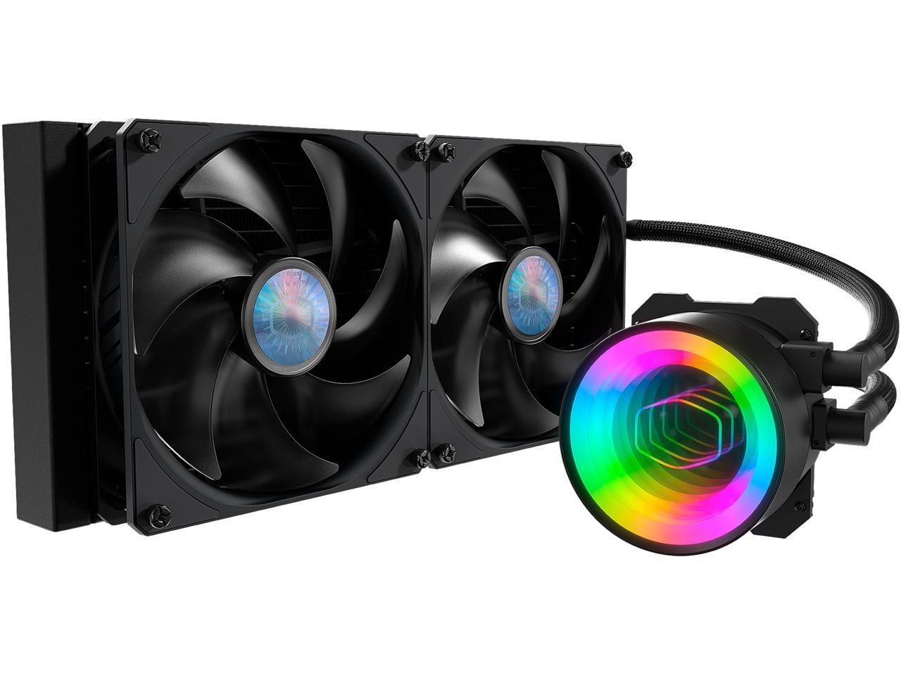 Cooler Master MasterLiquid ML280 Mirror ARGB Liquid CPU Cooler Dual 140mm@Newegg (AR) now $75