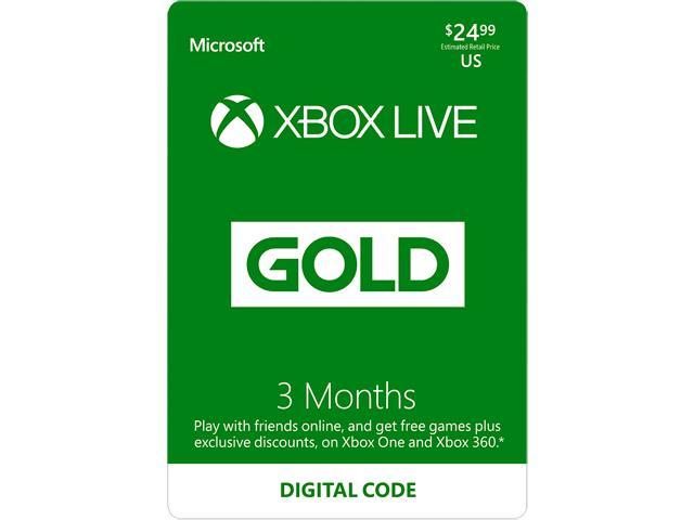 Xbox LIVE 3 Month Gold Membership US (Digital Code) @newegg $12.99