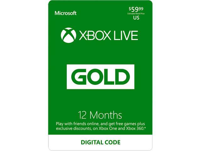 Xbox LIVE 12 Months Gold Membership US (Digital Code) @Newegg $50