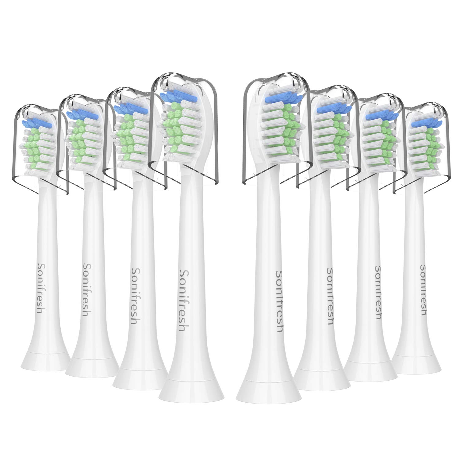 8 Pack Sonifresh Replacement Brush Heads Compatible with Philips Sonicare Snap-On Toothbrush Handles. $7.98