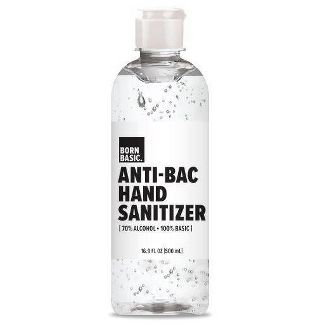 Born Basic Hand Sanitizer 70% alcohol - 16.9 fl oz $3.99