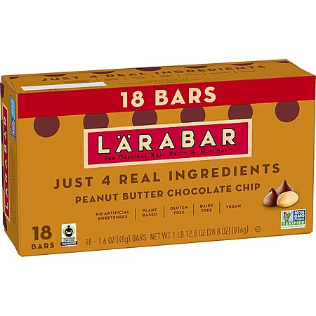 18-Count 1.6-Oz Larabars: Chocolate Variety $12.25, Peanut Butter Chocolate Chip $12.10 w/ Subscribe & Save