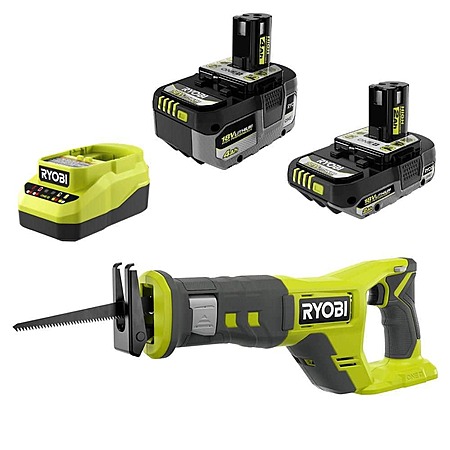 RYOBI ONE+ 18V HIGH PERFORMANCE 4Ah + 2Ah Battery + Reciprocating Saw Kit $99 + Free S&H