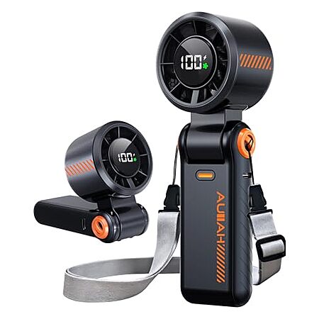 AUIIAH GS30 3-in-1 Handheld Portable Turbo Fan w/ 5-Speed & LED Display $6.50
