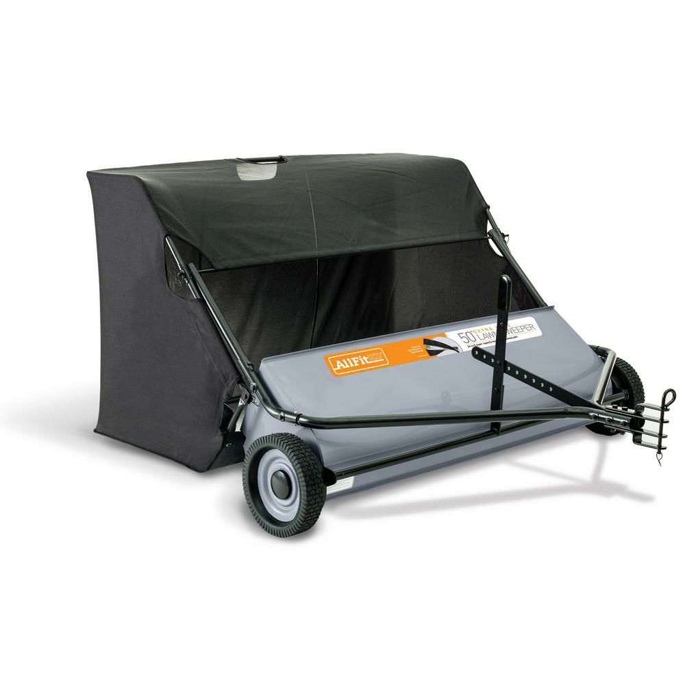 AllFitHD 50 in. 26 cu. ft.  pull behind Lawn Sweeper - The Home Depot was $300+. $83.03 on clearance ymmv.