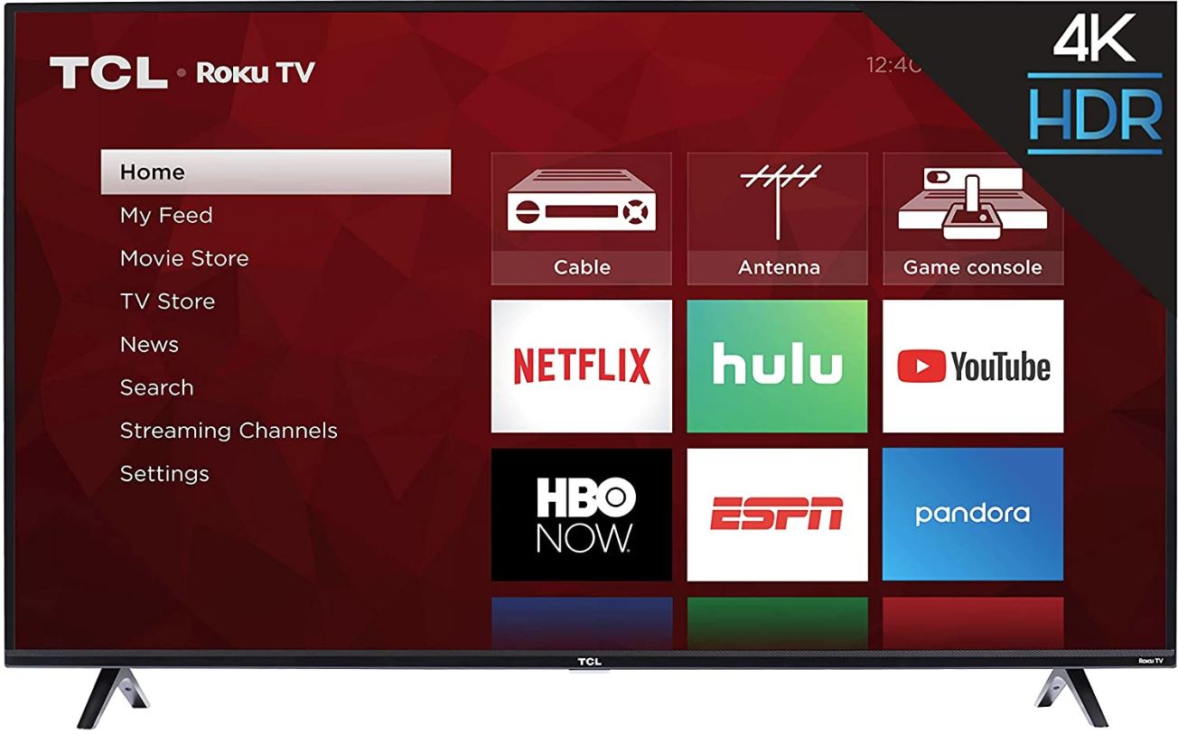 TCL 55 inch 4K TV $279.99 @ Amazon