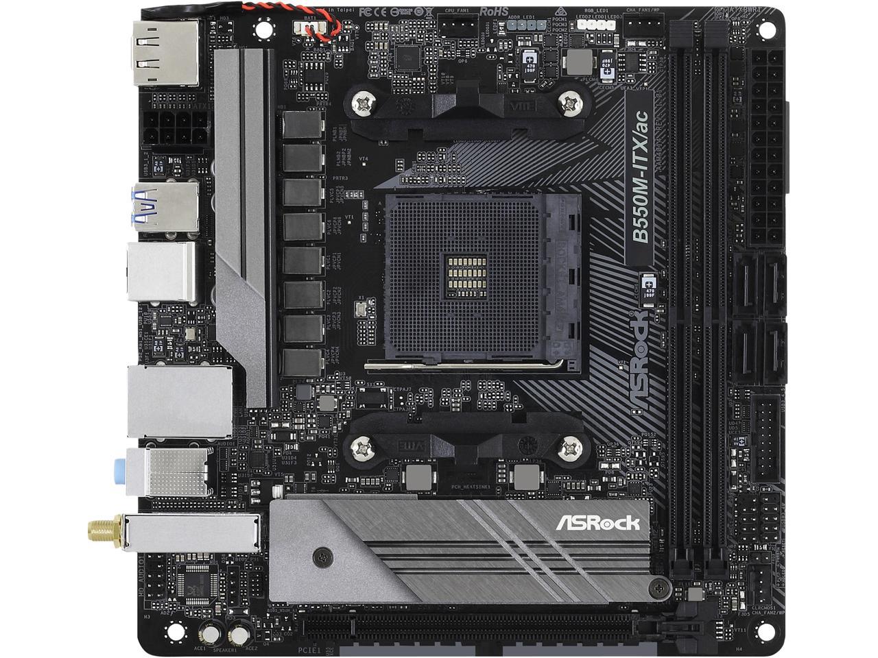 ASRock B550M-ITX/AC AM4 AMD B550 SATA 6Gb/s Mini ITX AMD Motherboard $129.99