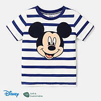 Disney Mickey Mouse Toddler Boys Graphic Tee Striped Short Sleeve T-Shirts Matching Family Outfits $12.99
