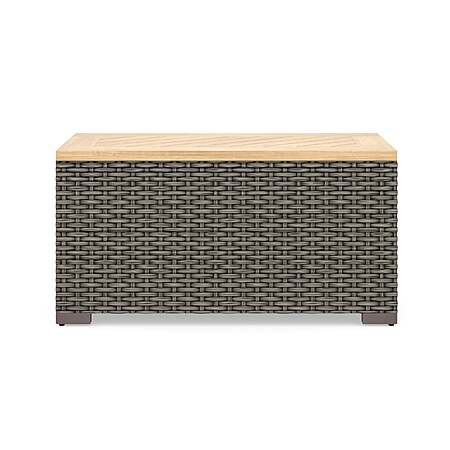 Boca Raton Brown Rattan Outdoor Storage Table - 32