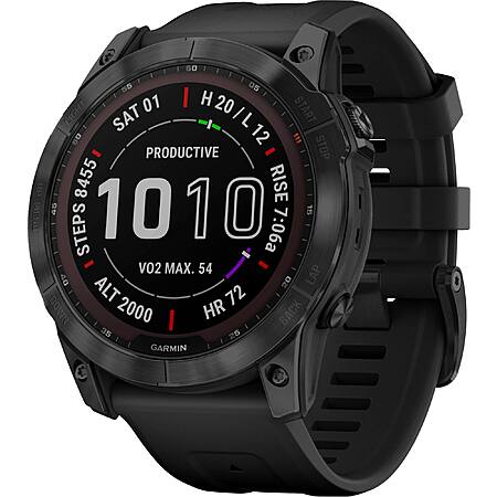 Garmin fenix 7X 51 mm Sapphire Solar GPS Smartwatch (Black DLC Titanium) $540 + Free Shipping
