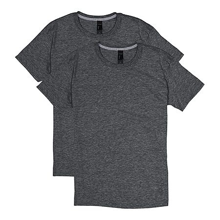 Hanes Men's X-Temp Performance T-Shirt 2-Pack, Charcoal Heather & Navy (Limited Sizes) $4.23