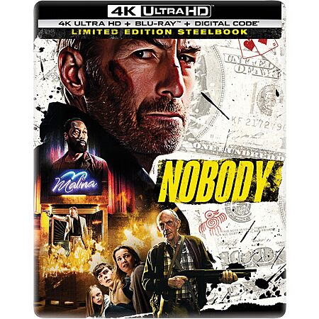 Nobody Limited Edition Steelbook (4K Ultra HD) $20.95 