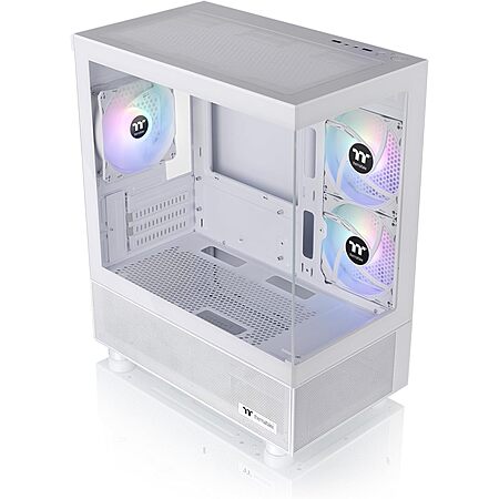 Thermaltake View 170 TG ARGB Snow Micro-ATX Case; 3x120mm ARGB Fans Included $59.99