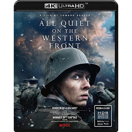 All Quiet On The Western Front (4K UHD) $18 with coupon YMMV maybe region or account specific Amazon.com