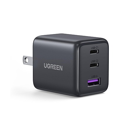 UGREEN 3-Port 30W USB C Charger Block, GaN II Type C Fast Charging, Black $9.95