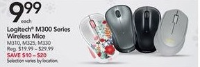 Office Depot and OfficeMax Black Friday: Logitech M300 Series Wireless Mice for $9.99