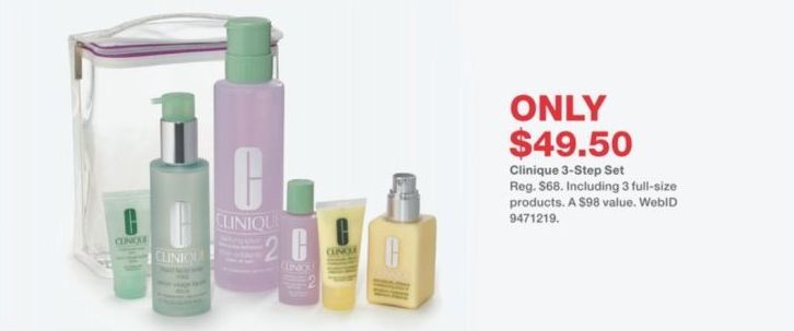 Macy's Black Friday: Clinique 3-Step Set for $49.50