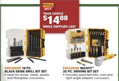 Home Depot Black Friday: DeWalt Maxfit 35 Piece Driving Bit Set for $14.88