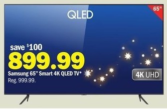 Meijer Black Friday: 65" Samsung Smart 4K UHD QLED TV for $899.99