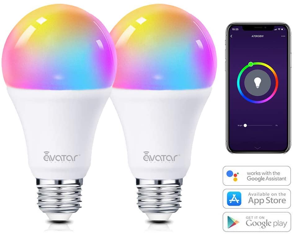 2-Pack AvatarControls Smart LED Light Bulbs $16.98