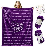 65" × 50"  ButterTree I Love You Mom Throw Blanket (Purple) $9.98 + Free Shipping w/ Prime or on $35+